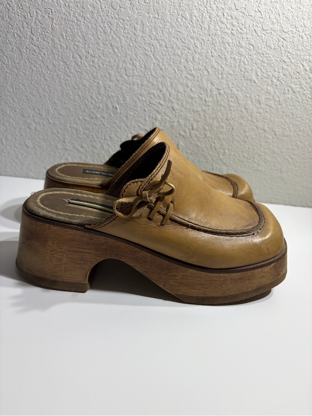 Vintage Y2K Candies Wooden Platform Mules 6.5 - Picture 6 of 9